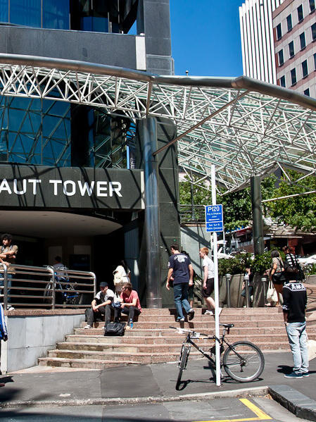 AUT Tower der Auckland University of Technology in Neuseeland